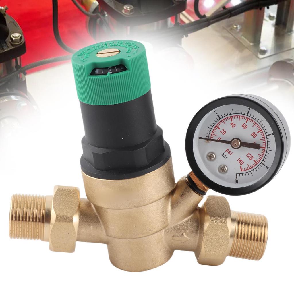 Vann trykkregulator Messing Nøyaktig Multifunksjonell Filter Vann trykkregulator med