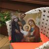 Jesus Portrait Pattern Throw Pillow Case Virgin Mary Christianity Adore Home Decoration Square Cushion Cover Sofa Pillow Cover