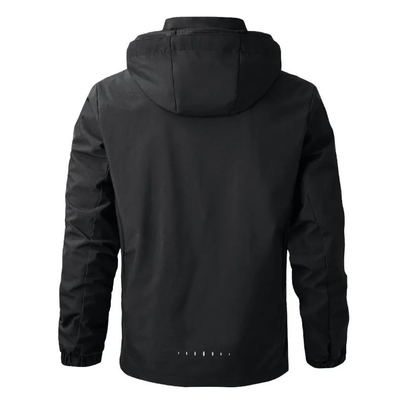 Mens Outdoor Waterproof Hooded Rain Jacket Lightweight Windproof Coat Ideal for Hiking Cycling and Casual Streetwear Top