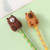 Capybara Pencil Sharpener Cartoon PVC Pencil Sharpener Flexible Portable Students Stationery Supplies Teacher Rewards Gift