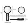 30X Handheld Magnifier with 6 Light, Jeweler Loupes Lighted Magnifying Glass-USB Rechargeable for Seniors Reading Coins Crafts Jewelry Hobbies