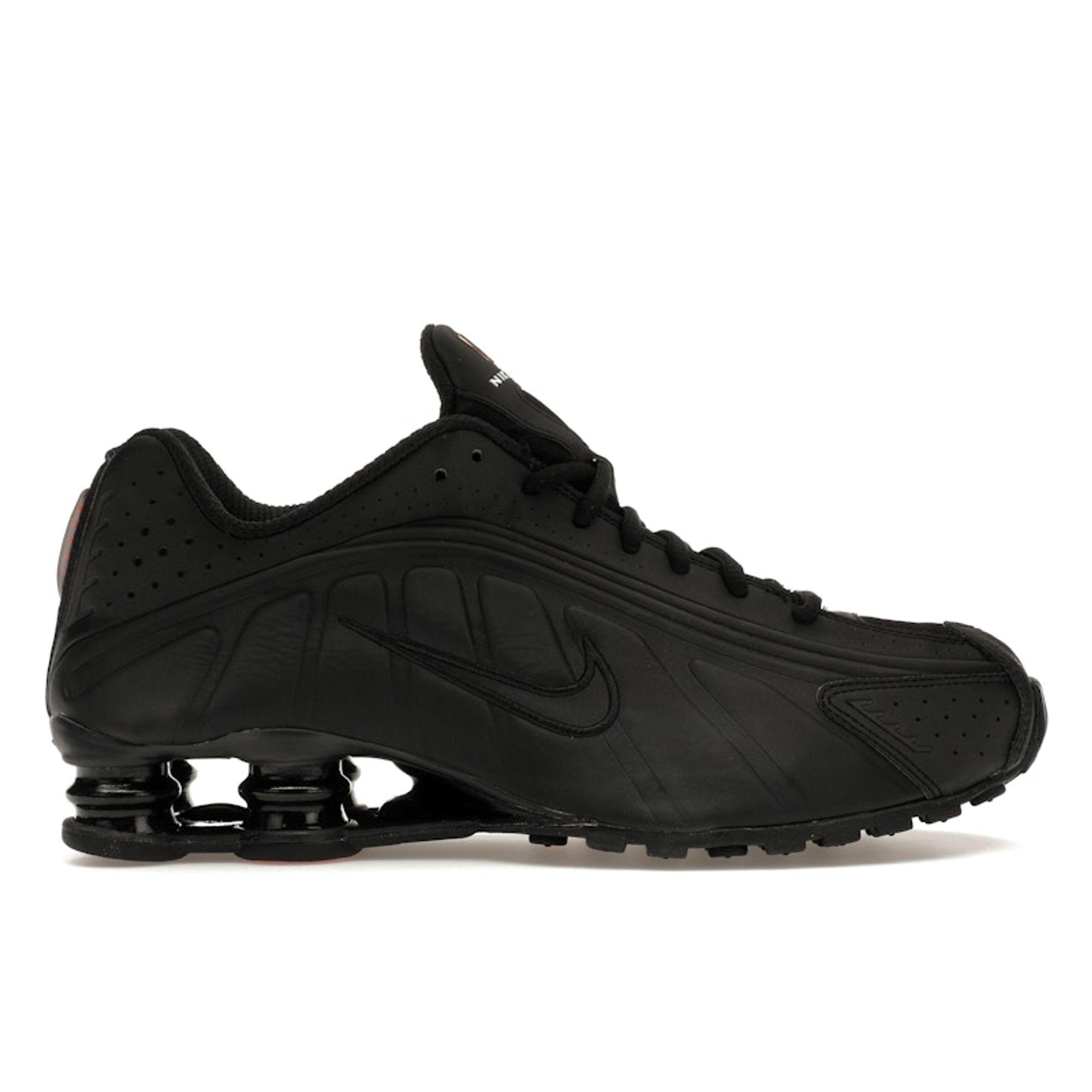 Nike Shox R4 Women s Black/Black/Max Orange Shox Cushioning Performance Shoes AR3565-004 36.5