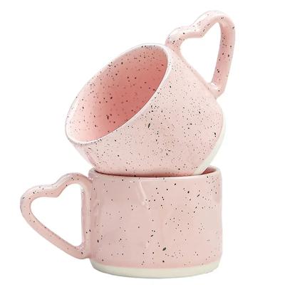 300ml Keramický hrnek ve stylu Ins Snídaňový hrnek s mlékem, ovesnou kaší, kelímek s rukojetí ve tvaru srdce, šálek kávy, kelímky na vodu, dárky k Valentýnu