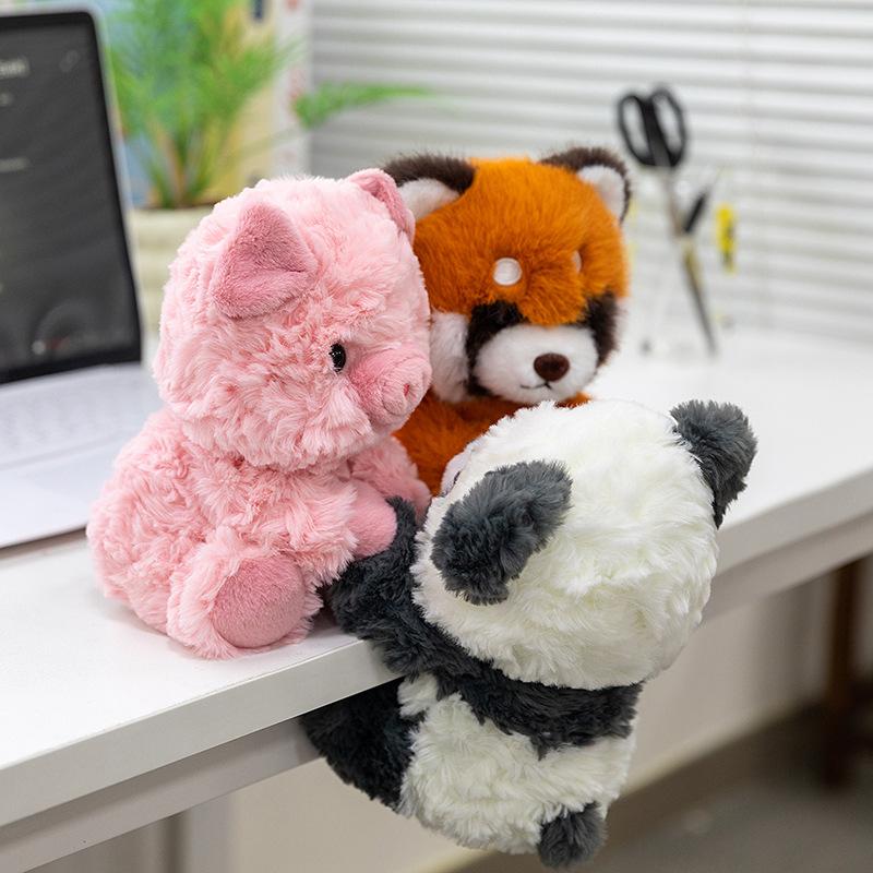 Neue Tischbegleitungs-Serie kleines Tier Plüschtier Panda Handflächenschatz zum Begleiten beruhigendes Sitzen Geburtstagsgeschenk Puppe