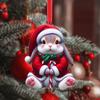 New Acrylic Flat Animal World Christmas Festival Party Pendant for Christmas Tree Decoration Pendant
