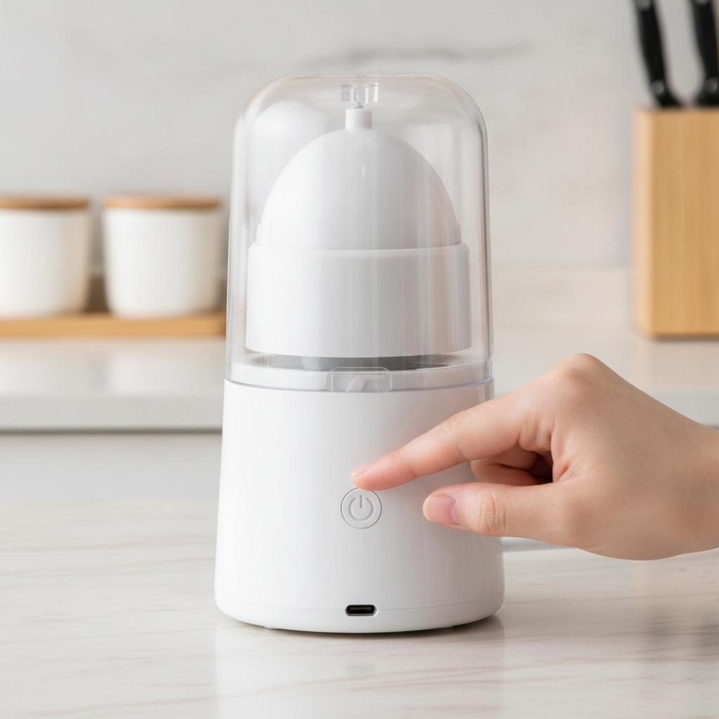 Handheld Egg Shaker with Guard Cover Easy to Operate Electric Automatic