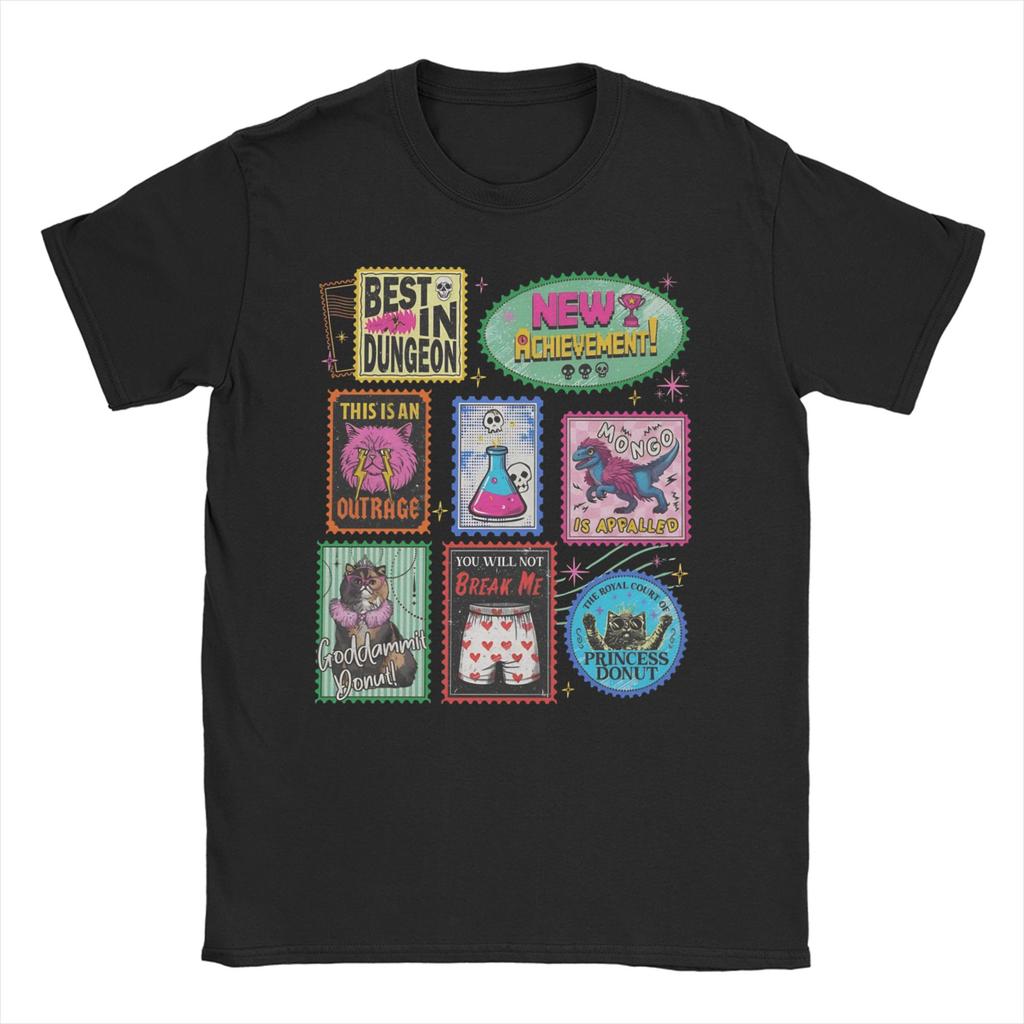 Dungeon Crawler Carl T-Shirt Unisex Baumwolle Lustige T-Shirts Rundhals T-Shirts Kurzarm Kleidung Bedruckt