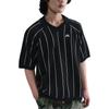 Striped Loose Fit Short Sleeve Polo Shirt Men Tops Black HQ9019-010