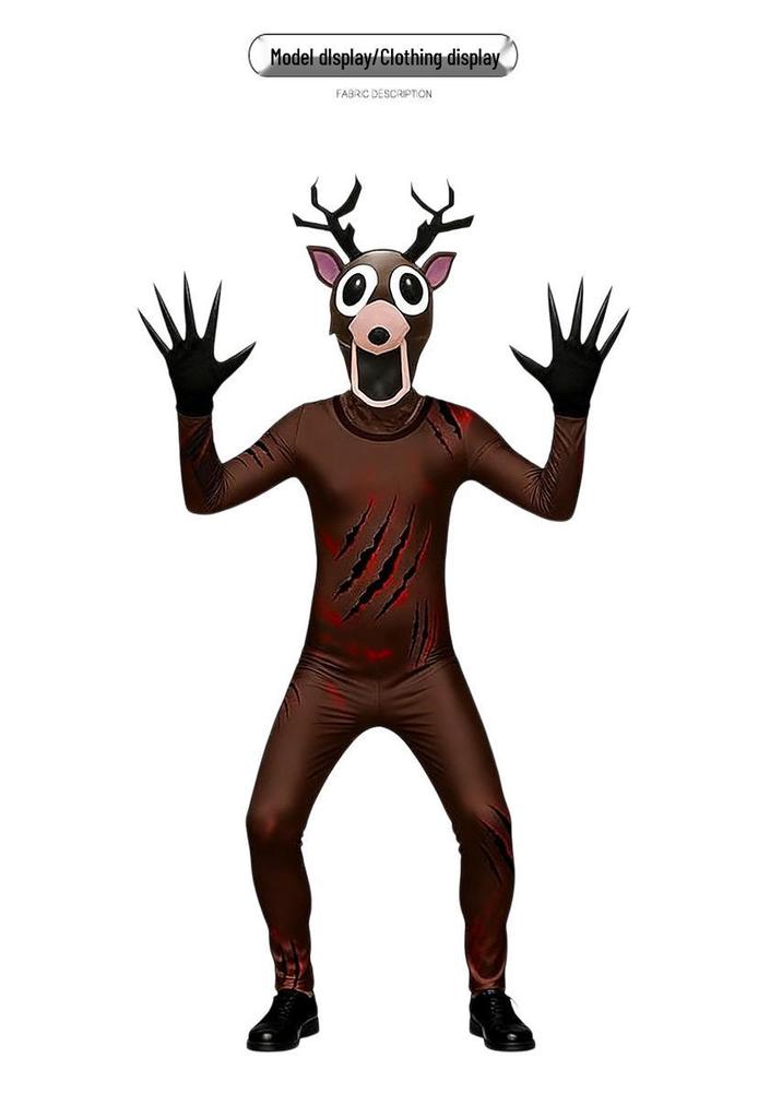 Halloween 99 Nights Deer Monster Jumpsuit - Children's Bat & Owl Cosplay Costume