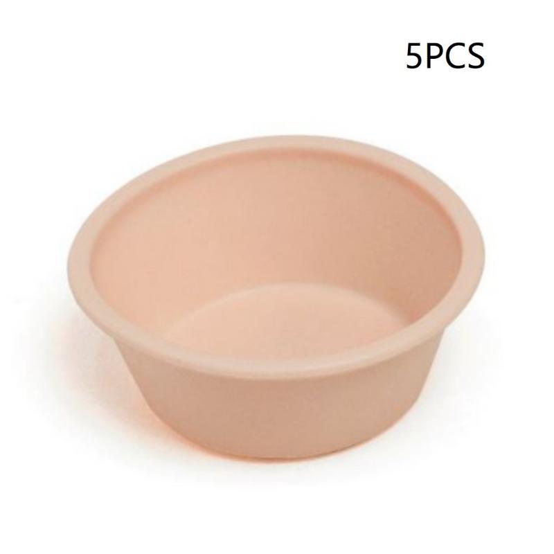 5Pcs Silicone Cake Mold Air Fryer Bowl Reusable Household Oven Cake Pudding Baking Mold Kitchen Baking Accessories