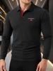 Men's Long Sleeve Casual Summer Printed T-Shirt - Stylish and Versatile Top, Geometric Design, Lightweight Polo Golf Shirt