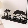 Elk Elephant Candlestick Christmas Ornaments Candle Holders Desktop Decor Animal Silhouette Tealight Home Festival Decoration