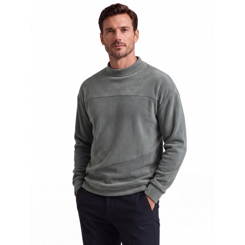 Men S Casual Pullover Round Neck Long Sleeve Loose Fit Sweatshirt