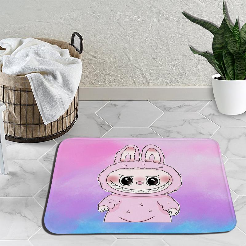 

Мультфільм Лабубу спальня килим домашній приліжковий ковдра плюшеве ліжко передня підлога килимок вітальня диван журнальний столик нековзний килимок для ніг 9