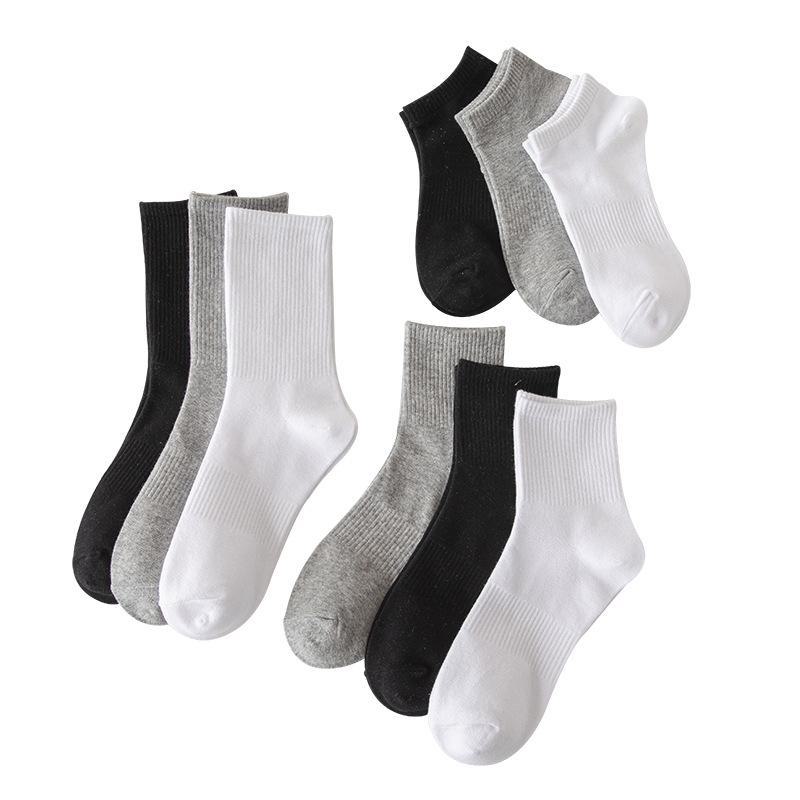 Unisex weiße Baumwollsocken - Mittellang, Lang & Kurz für Frühling, Sommer und Herbst