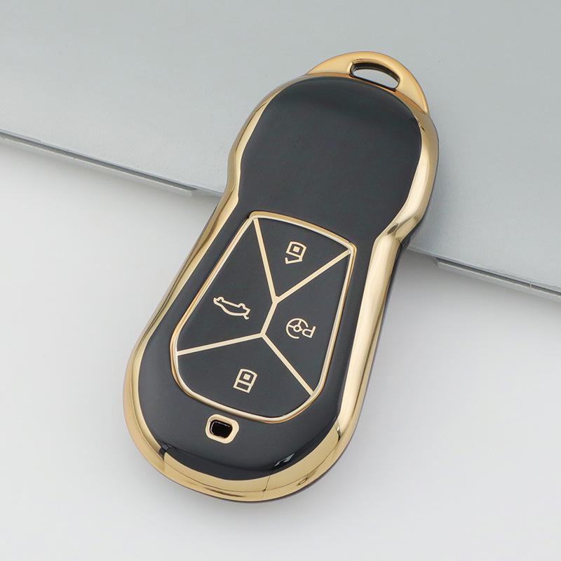 

Xiaopeng 2022 P7 Key Case: TPU Protective Shell for P5, G3, and G3i with Gold Edge PE Bag