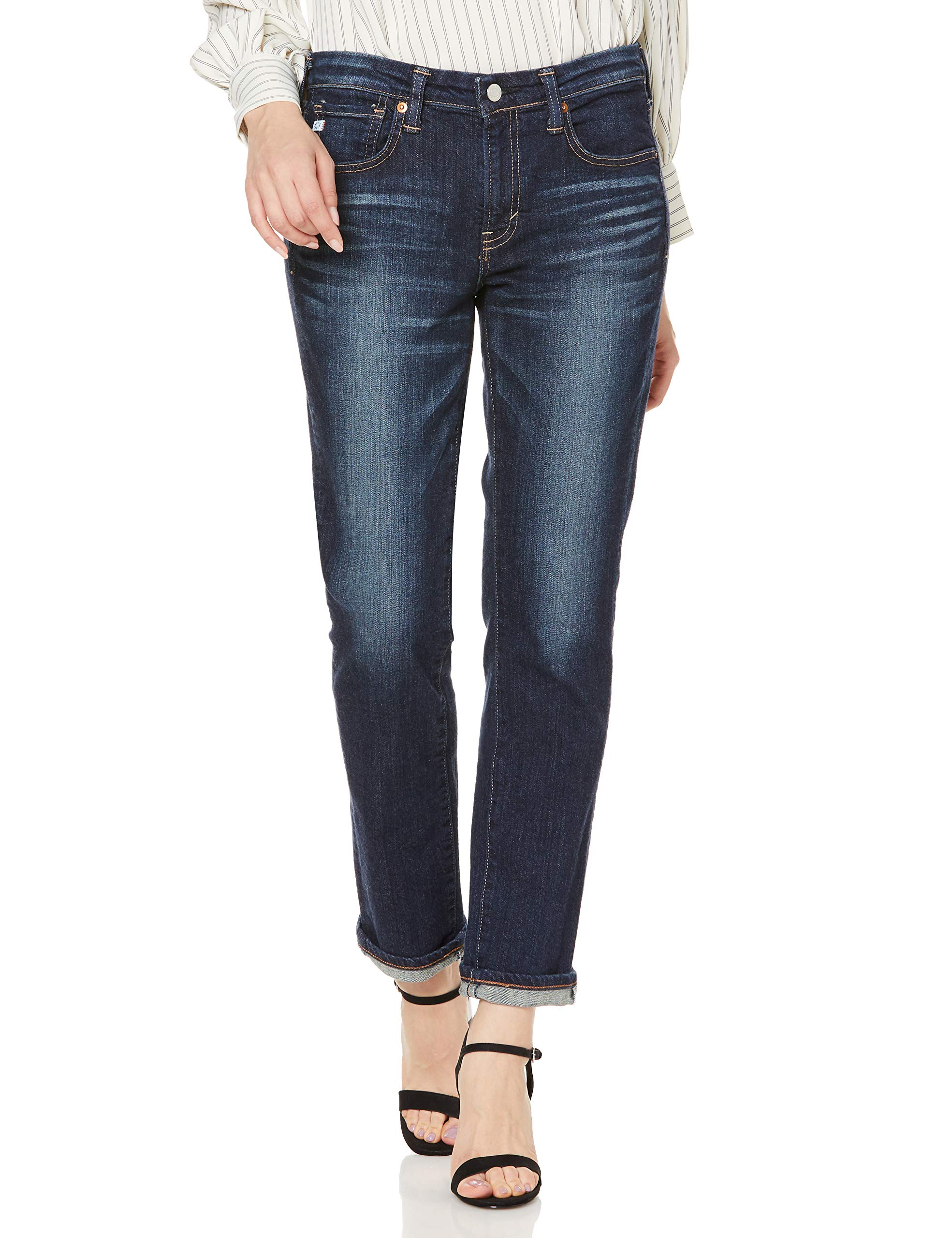 

Джинсы HANA Tapered Straight Denim Pants Сделано в Японии SKY38 Темно-синий 25 [Something] Женские темно-синий