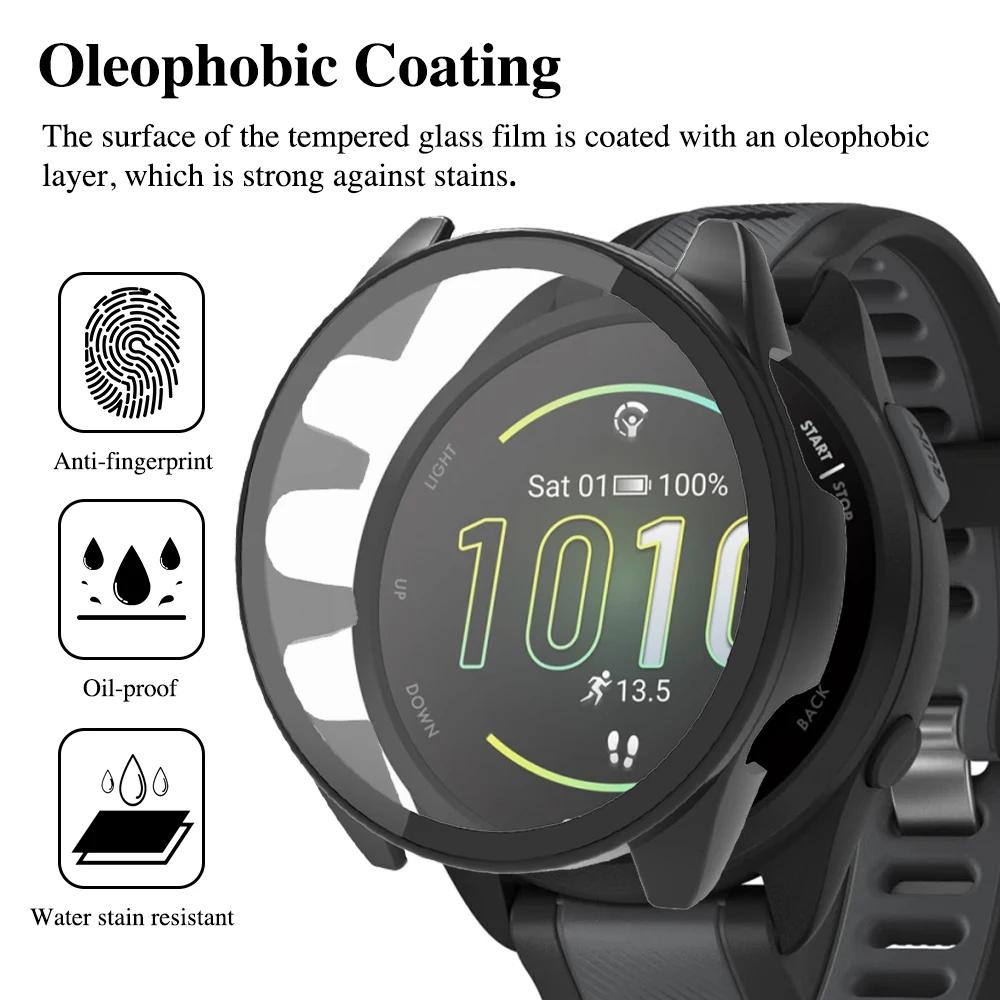 HD Tempered Glass+PC Case For Garmin Forerunner 165 265 965 All-around Screen Protective Shell Garmin Venu 3/Vivoactive 5 Cover
