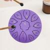 6-inch 11-Note Metal Tongue Drum with Storage Bag, Perfect for Yoga, Meditation, Healing, Prayer, and Fatigue Relief (Purple)
