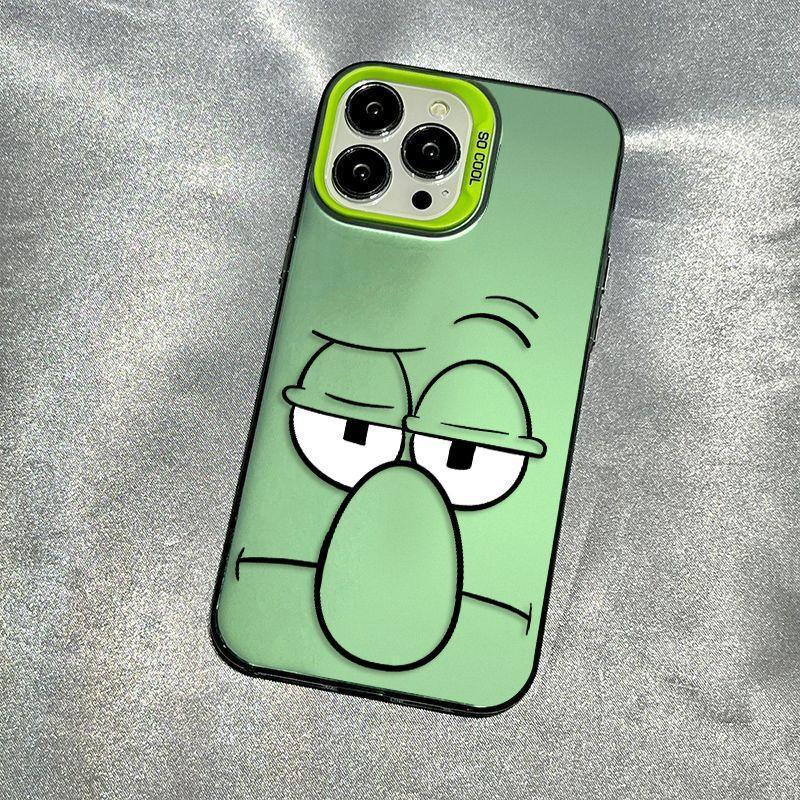 The New Octopus Brother Expression Is Suitable for iPhone16promax Hard Case 13pro Niche 14 Anti-drop Mobile Phone Case.