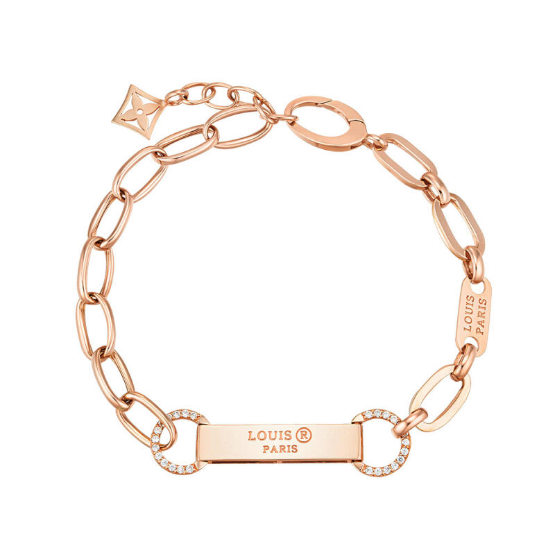 

14K Gold Square Volume Bracelet BB03028 Pink Gold