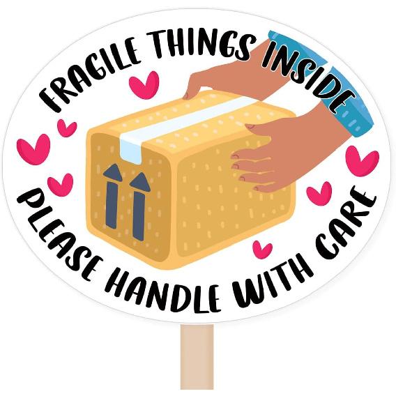 Handle with Care I m Fragile Stickers,Cute Fragile Small Business Stickers,Business Order Sticker,Warning Sticker for Shipping Packing 500 PCS Fragile Things Inside