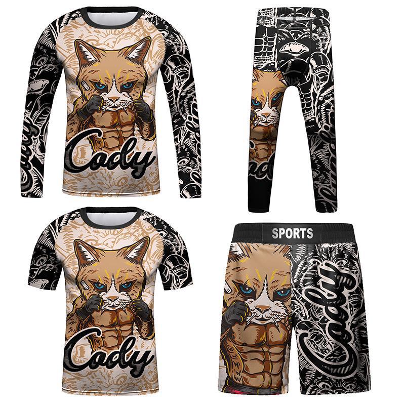Kids' Sportswear Set: Breathable, Stretchable 4-Piece for Basketball, Football, Cycling & Outdoors