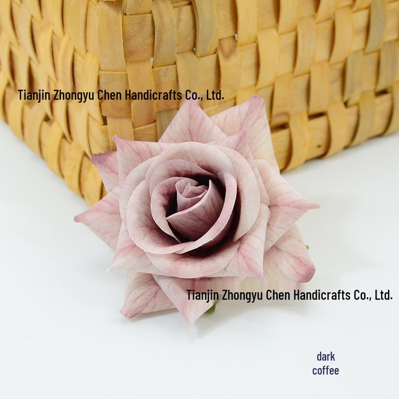 3D Printed Rose Flower Silk Headwear - Ethnic Minority Hair Accessory
