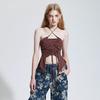 Sexy Halter Hollow Out Bodycon Tshirts Camisole Women Summer Off Shoulder Backless Tank Tops Solid Color Y2K Girl Fashion Tshirt