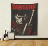 Black Swordsman  Falcon Anime Tapestry Dark Fantasy Wall Hanging for Bedroom Living Room Home Decor