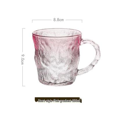ZISIZ Iceberg Pattern Glass Mug with Handle
