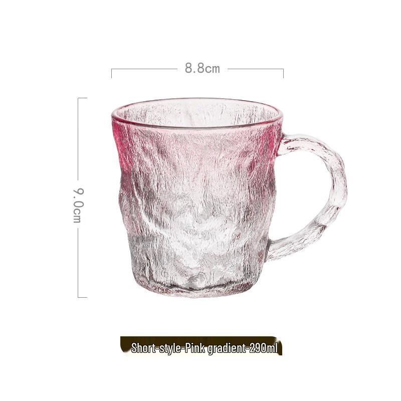 ZISIZ Iceberg Pattern Glass Mug with Handle