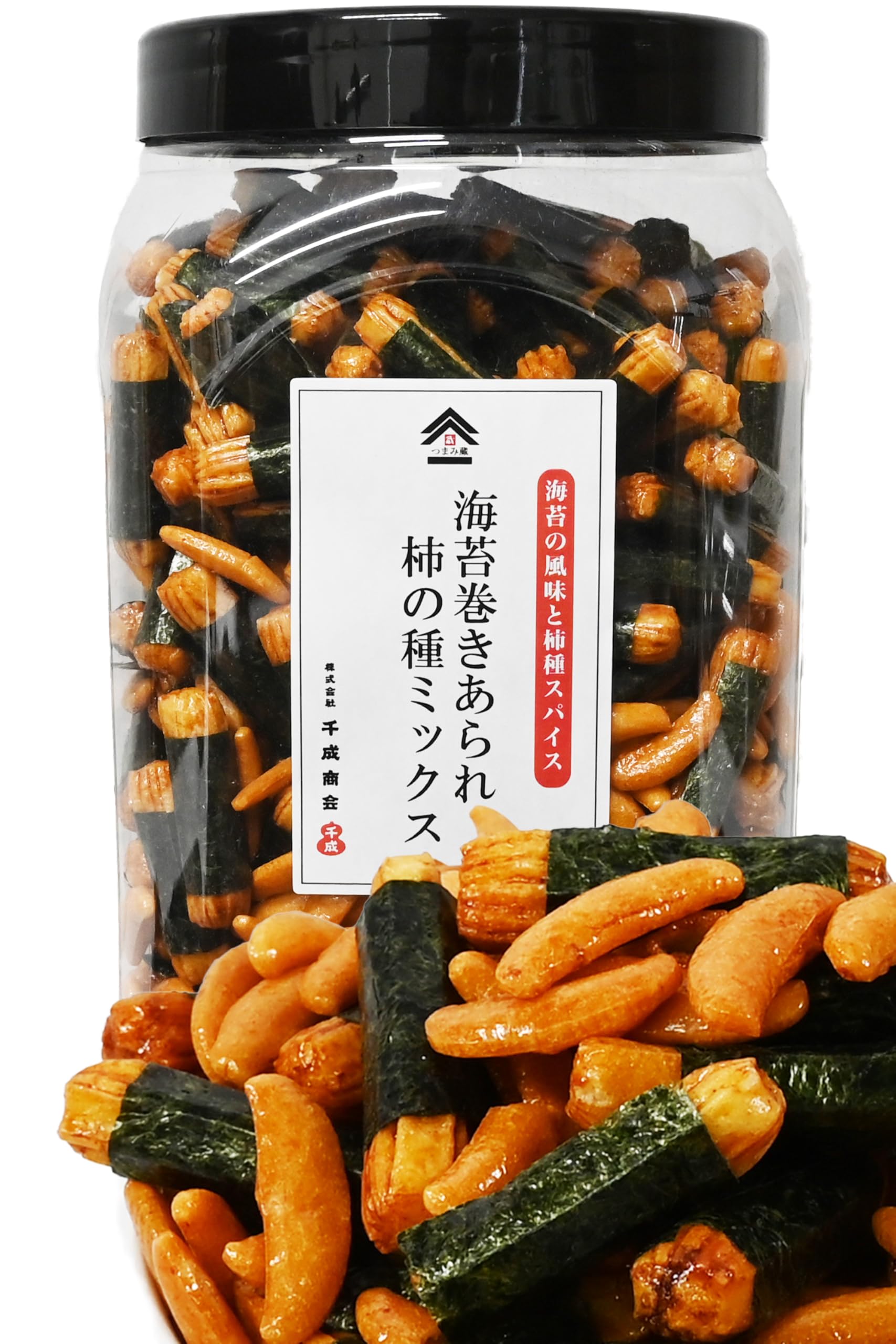 Kura Kaki no Tane Arare Mix 600g Container Mixed Snack Kaki no Commercial Snacks for Snack Large Capacity Sennari Shokai [Tsumami Official] &