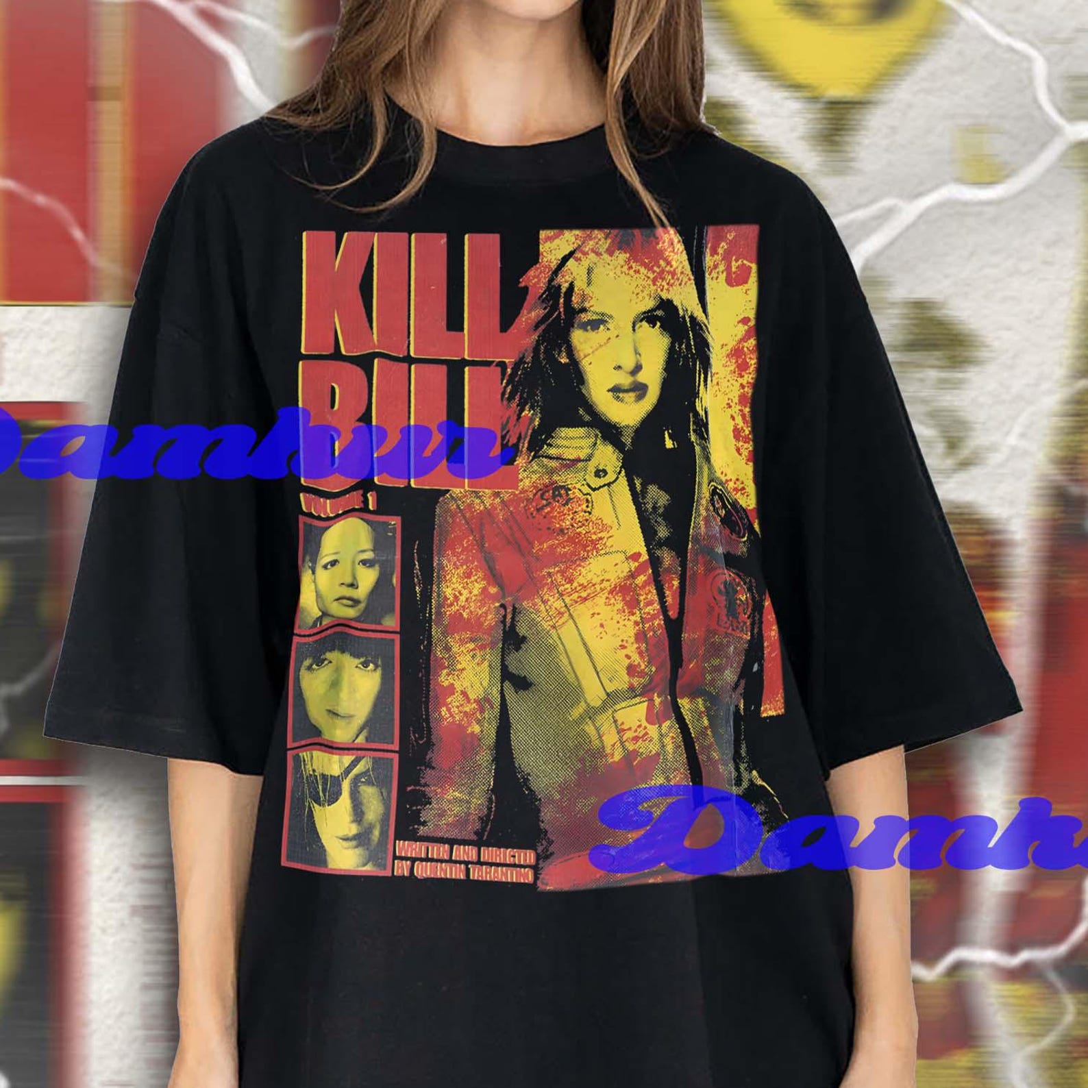 Kill Bill Shirt, Quentin Tarantino Tshirt, Uma Thurman, Retro Movie Tees, Vintage Film Tee, Unisex T-Shirt, Comfort Colors Sweater L