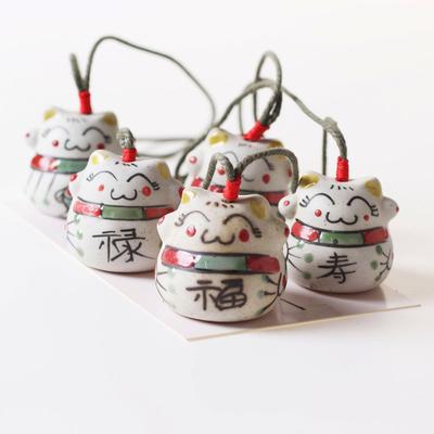 Artisanat en céramique Poupée Sunny Cadeaux Carillons éoliens Chat porte-bonheur