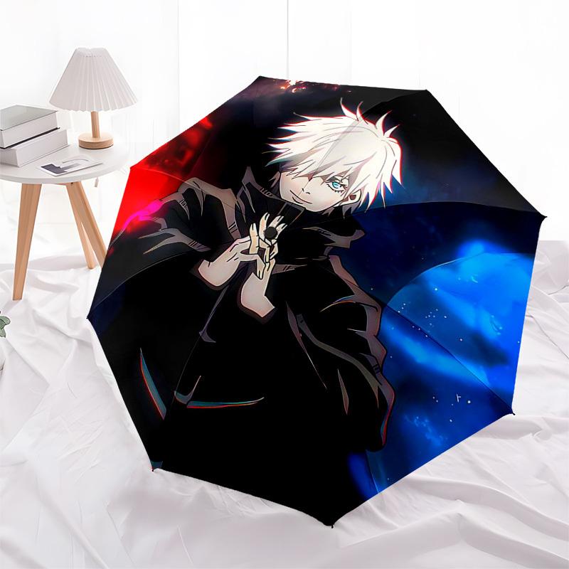 

1pc Anime Character Automatic Opening Folding Umbrella with 3-Fold Design, 8-Bone Iron Frame - Outdoor for Fans, Travelers, Daily Use, Festival Gift (
