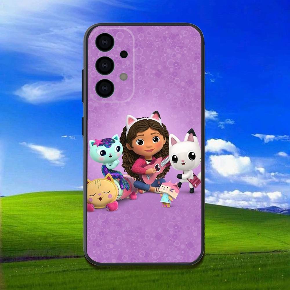 Cartoon G-Gabbys D-Dollhouse Phone Case For Samsung Galaxy A13,A21s,A22,A31,A32,A52,A53,A71,A80,Soft Black Shell