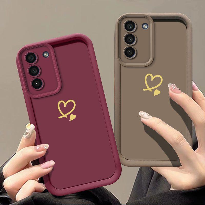 Simple Love Phone Case Suitable for Samsung for Galaxy S26 S25 S24 S23 S22 S20 FE Ultra Plus 5G Anti Drop Back Cover