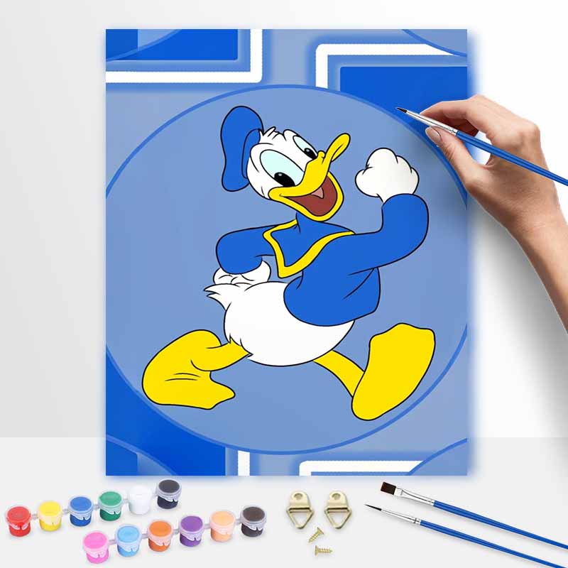 Disney Donald Duck Painting Art Home Bedroom Wall Decoration Handmade Diy Gift Kit for Adults