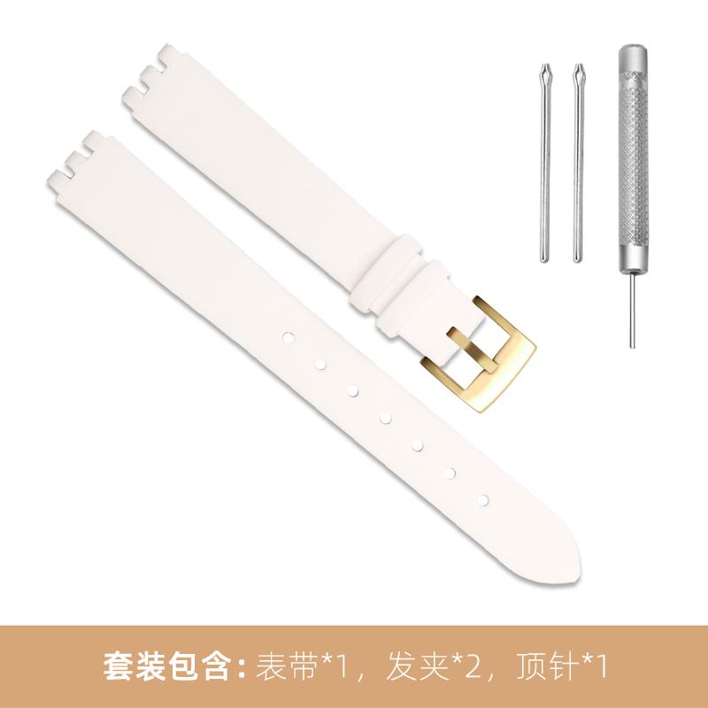 New Black Red white pink blue brown Watchband For SWATCH Genuine leather Watch band 12mm cowhide Wrist strap accessories women