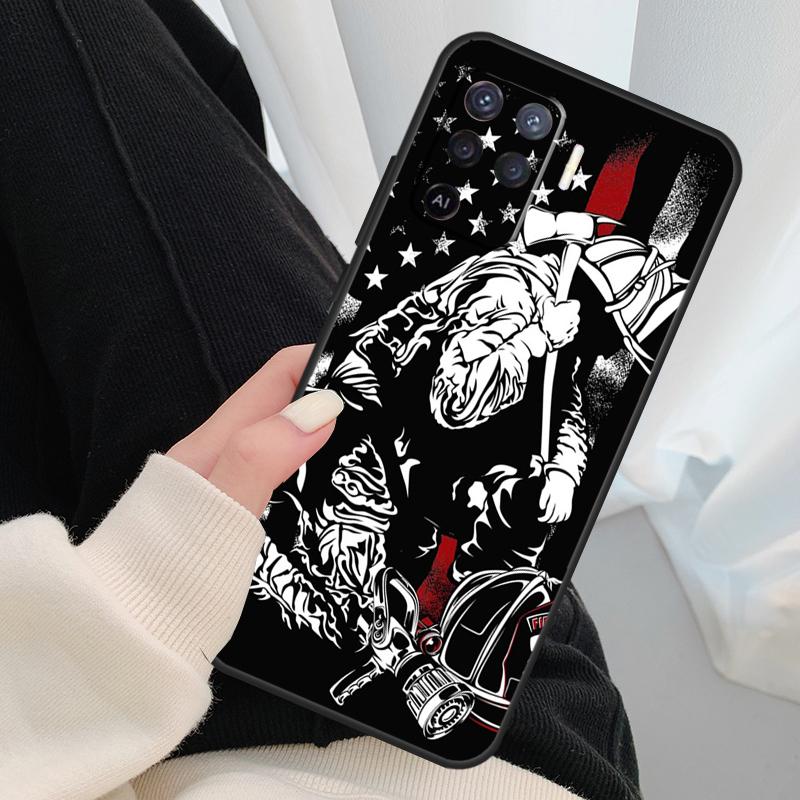 Feuerwehrmann Helden Feuerwehrmann Handyhülle Für OPPO A5 A9 2020 A31 A53 A53S A1K A15 A16 A52 A72 A83 A91 A93 A54 A74 A94