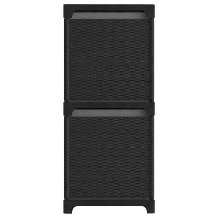 VidaXL Étagère d'affichage 6 cubes et boîtes Noir 103x30x72,5 cm Tissu