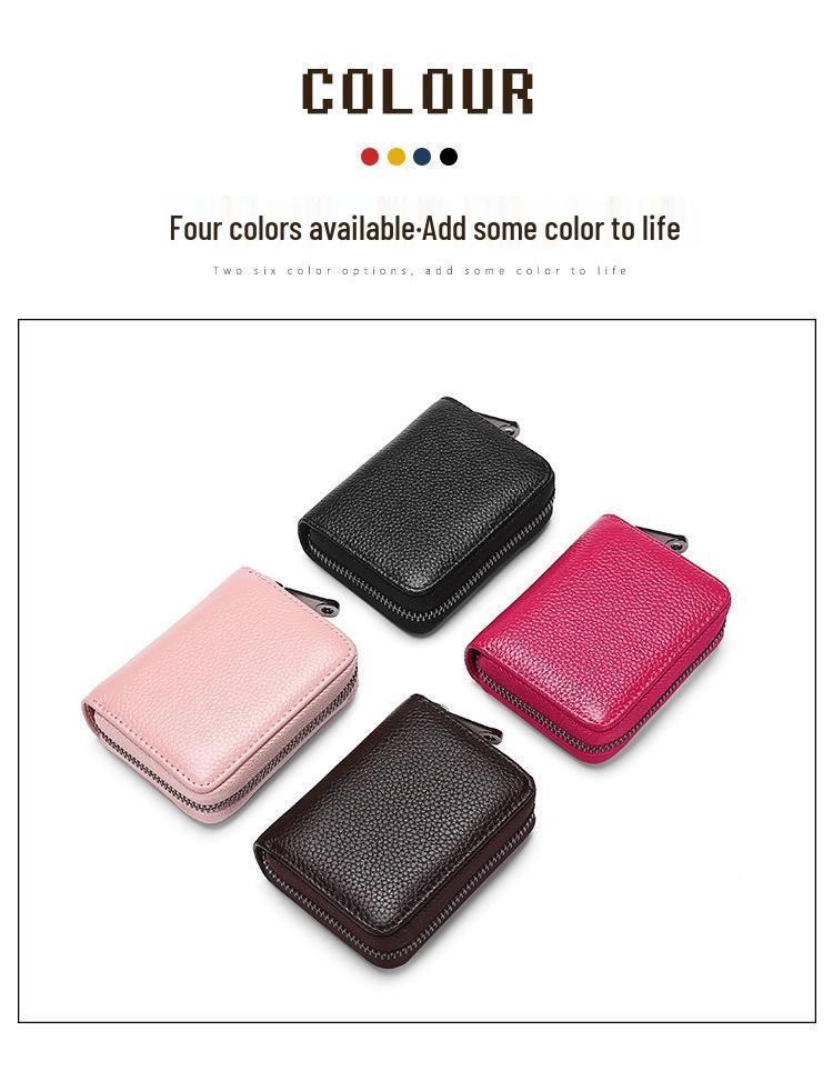 Genuine Leather Multi-Card Holder for Men & Women with Customizable Slots