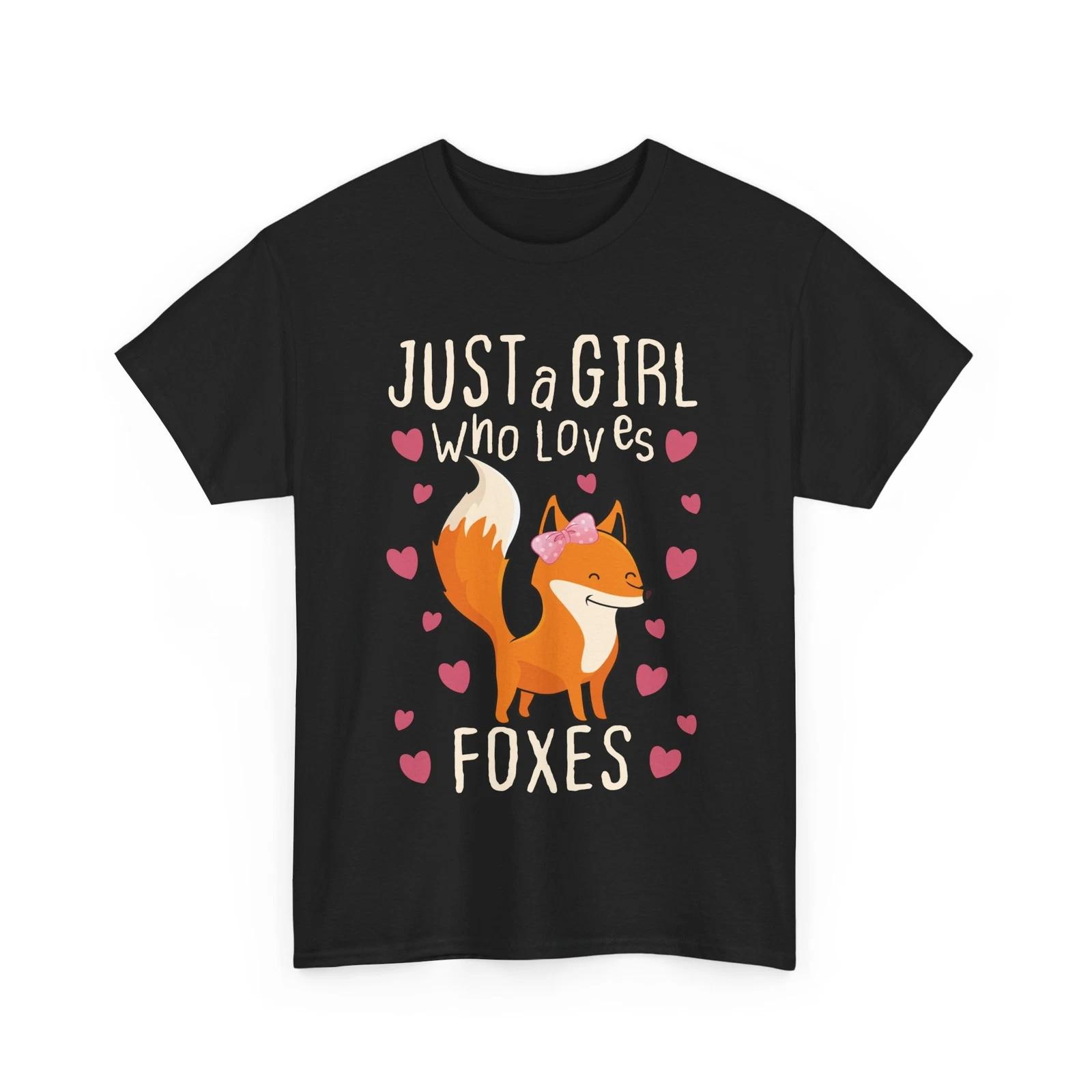Fox Shirt, Just A Girl Who Loves Foxes Animals Lovers Women Girls Shirt XL
