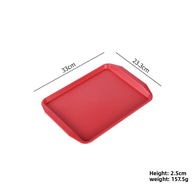 

Rectangular Restaurant Fast Food Thickened Serving Kindergarten Tray Medium червоний