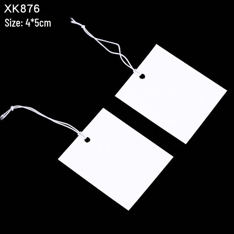 Kraft Hanging Price Tags with Elastic Cord - 100 Pieces for DIY Jewelry Ornaments