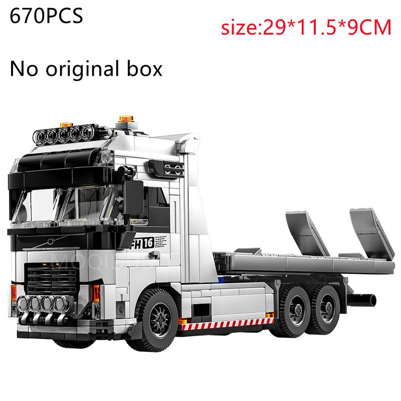 F450 LKW Kreative Bausteine, Stadt FH16 Anhänger Schmuck Montage Modell Spielzeug für Kindergeschenke