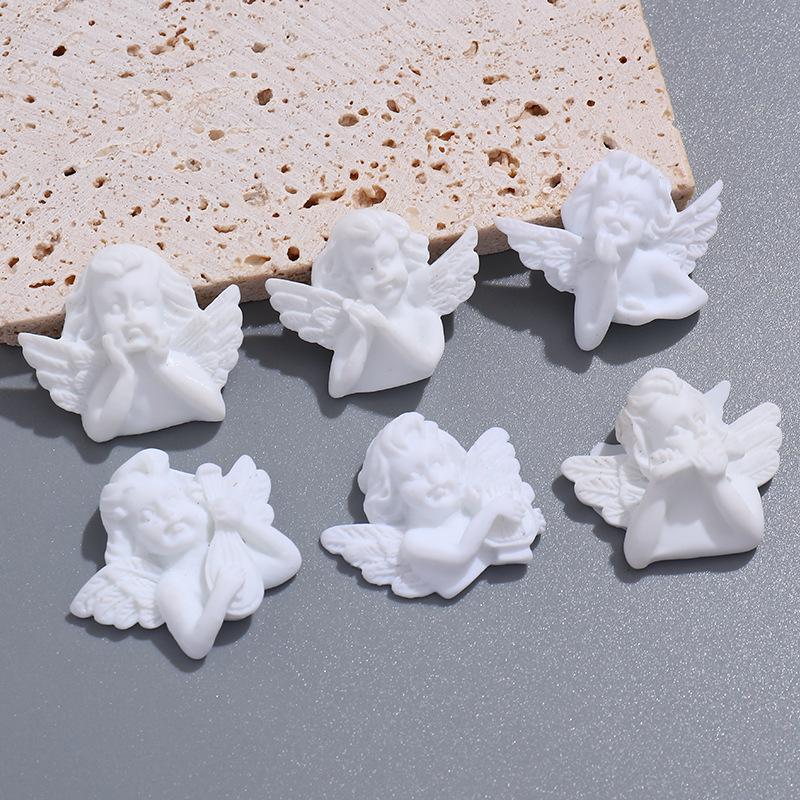 White Baroque Angel Resin Phone Case DIY Accessory