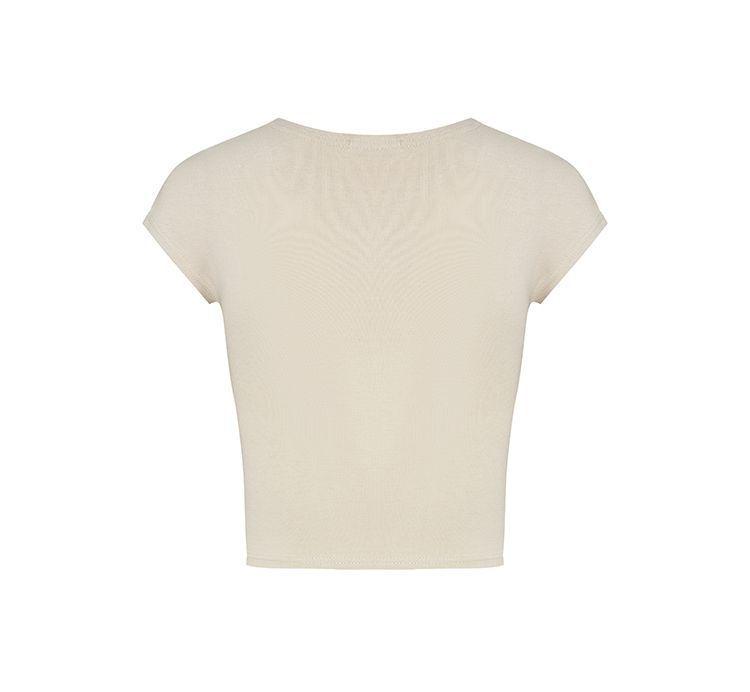 2025 Women's Sexy Hot Girl Short Sleeve Cropped Bodycon Navel-Baring Slim Fit Top - Trendy Summer Style