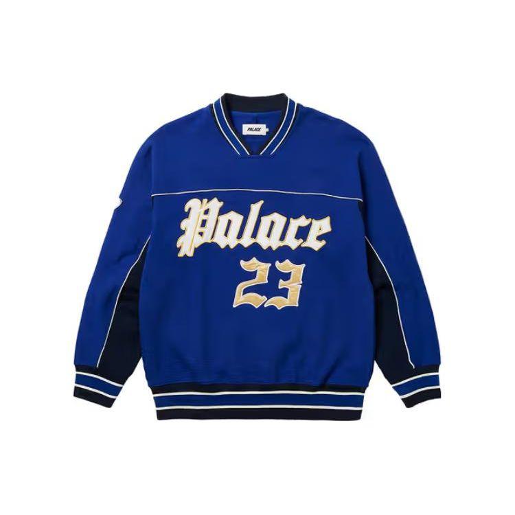 

Palace Believe Crew Navy Unisex Tops Blue P24CS084 S